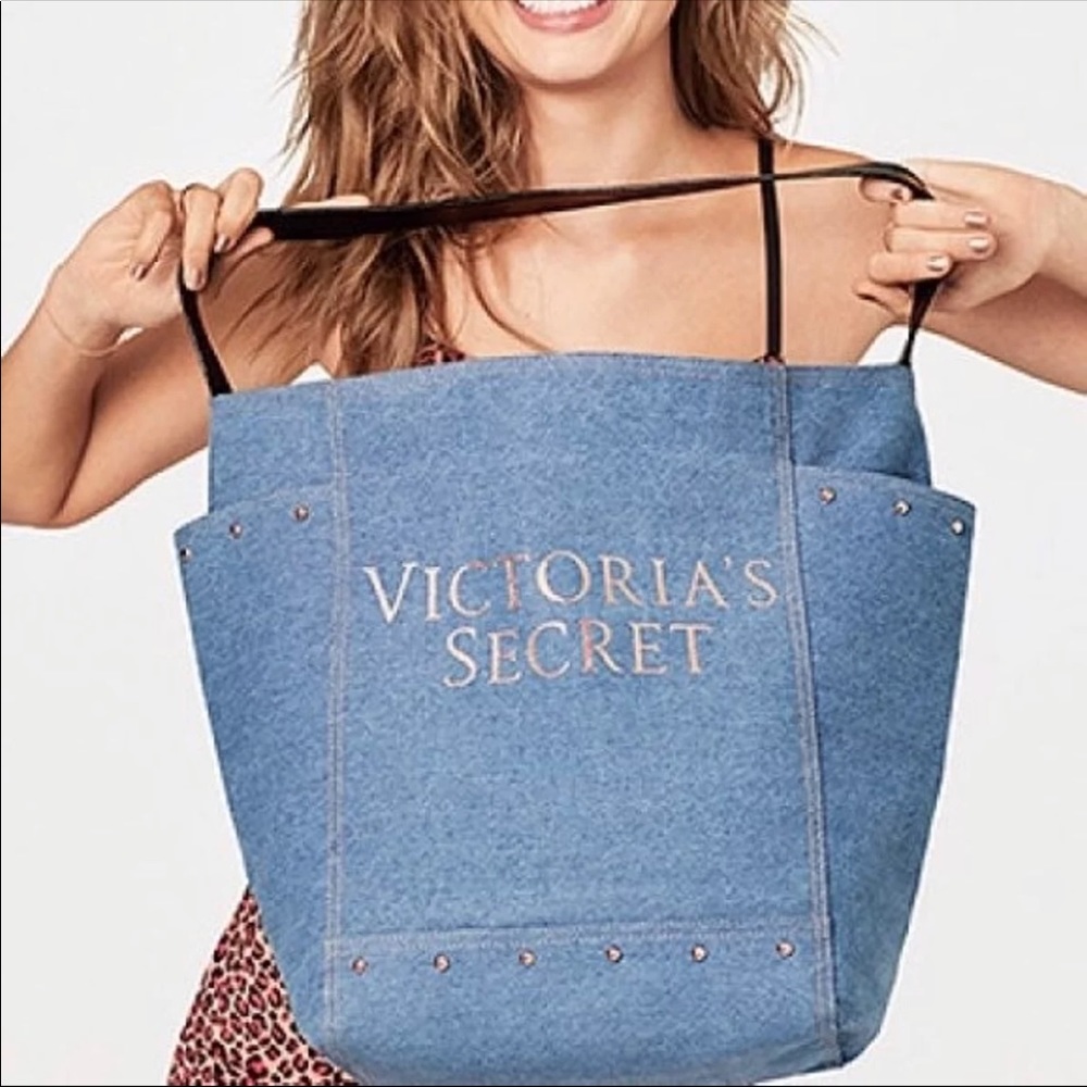 NWT VS PINK DENIM JEAN SHOULDER BAG